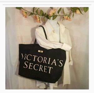Victoria's Secret Womens Tote Bag Purse Black.